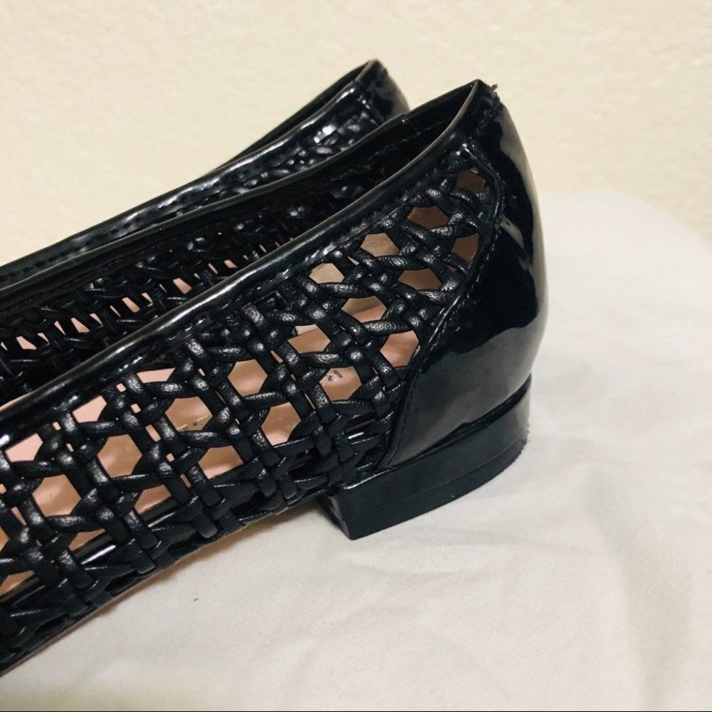 Taryn Rose Beatriz Woven Leather Black Flats Size 8.5 - Picture 10 of 15